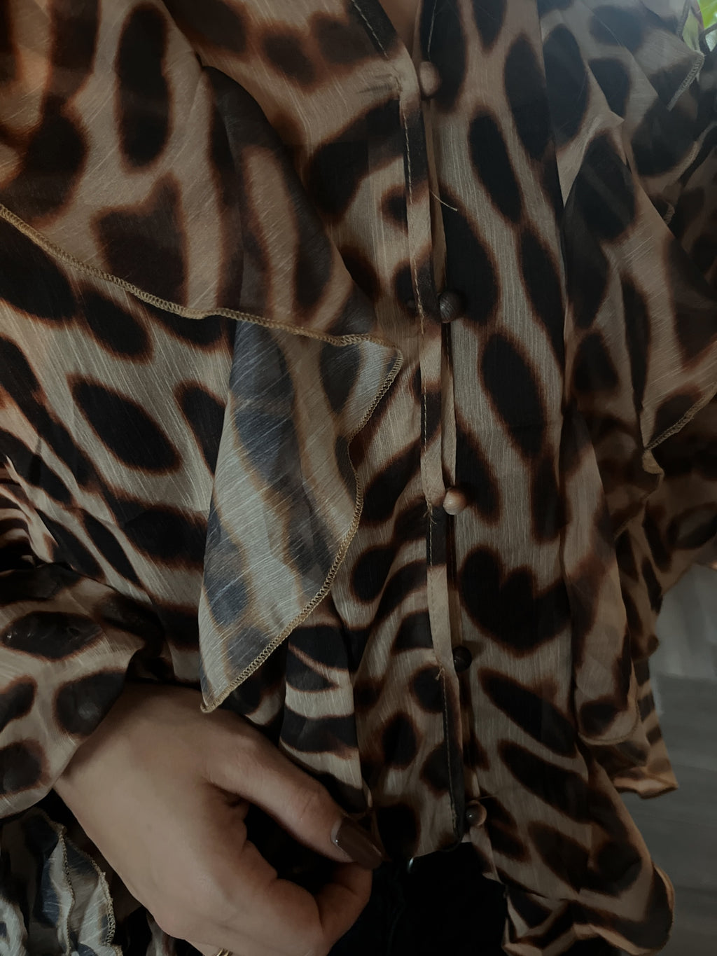 Lola Flowy Leopard Print Blouse