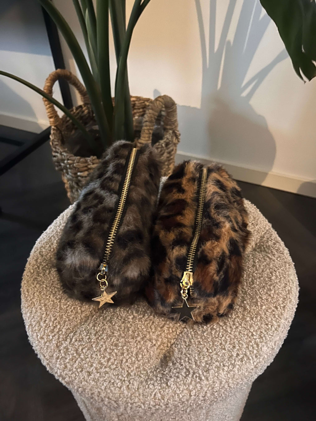 Leopard make-up tas