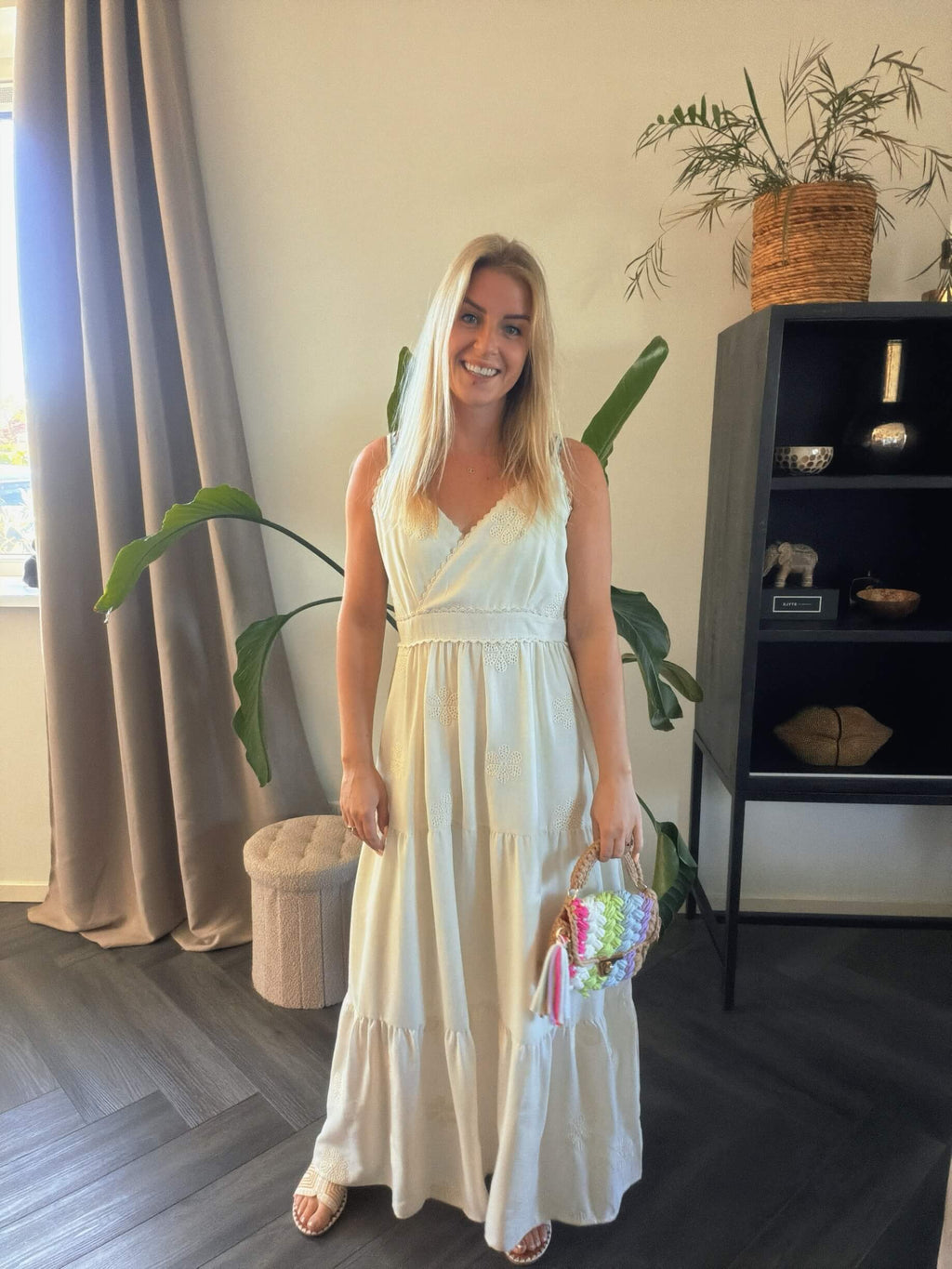 Avela embroidered maxi dress