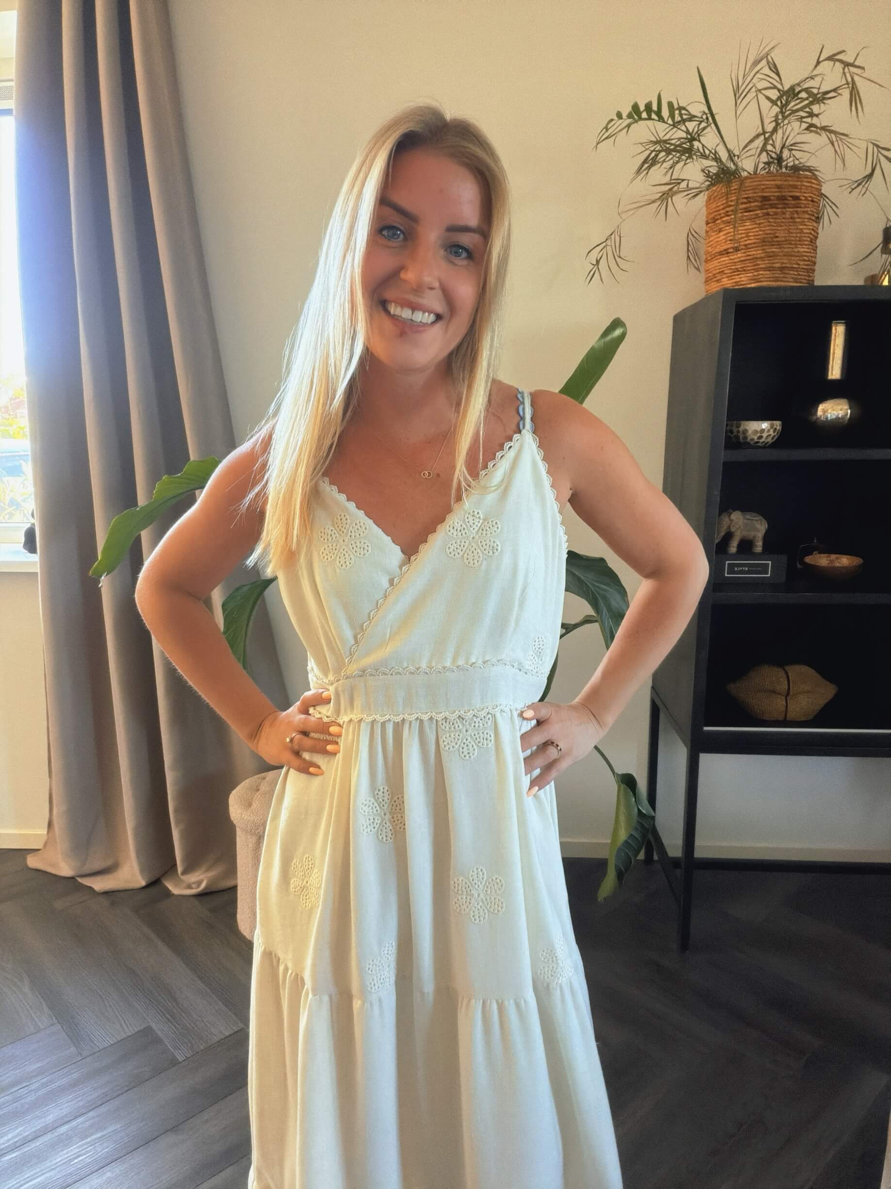 Avela embroidered maxi dress