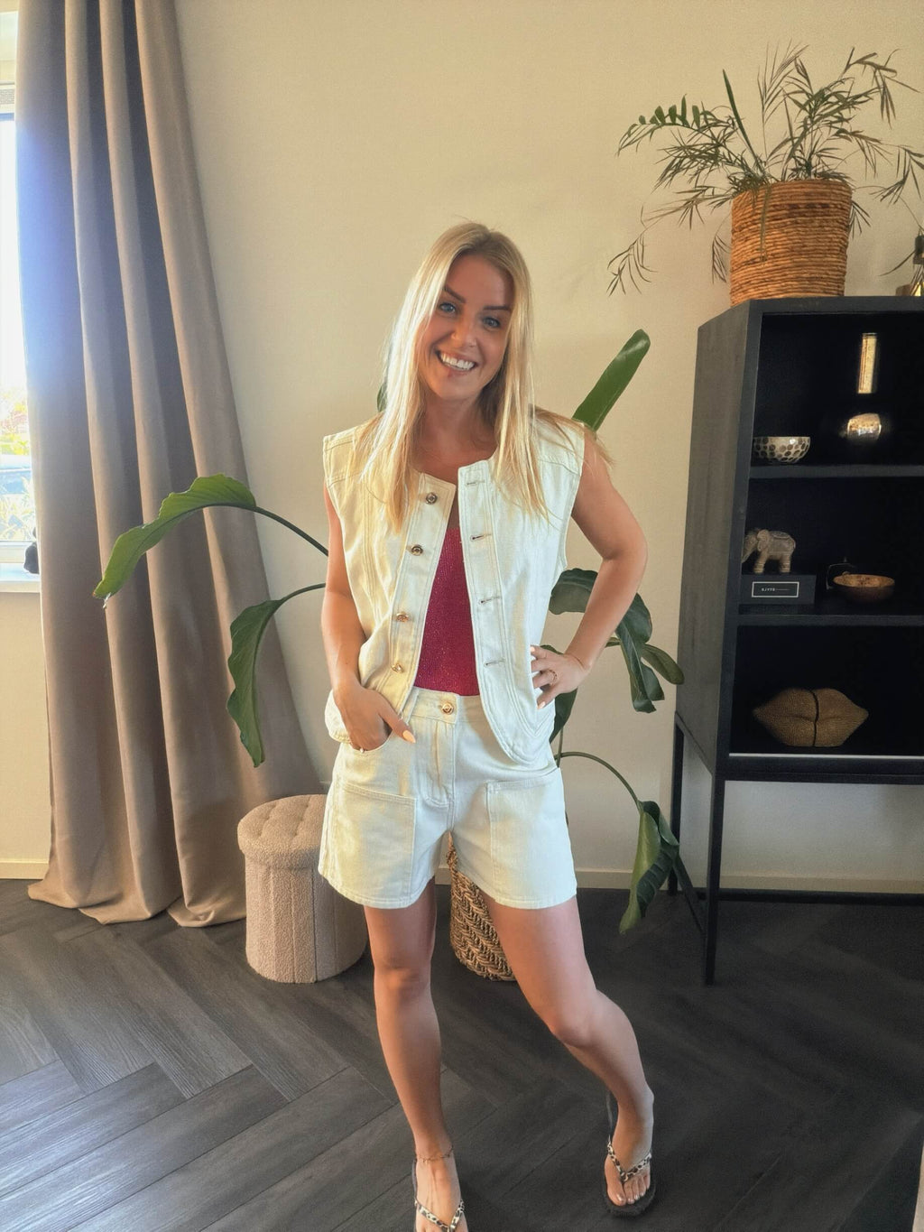 Rhea denim vest