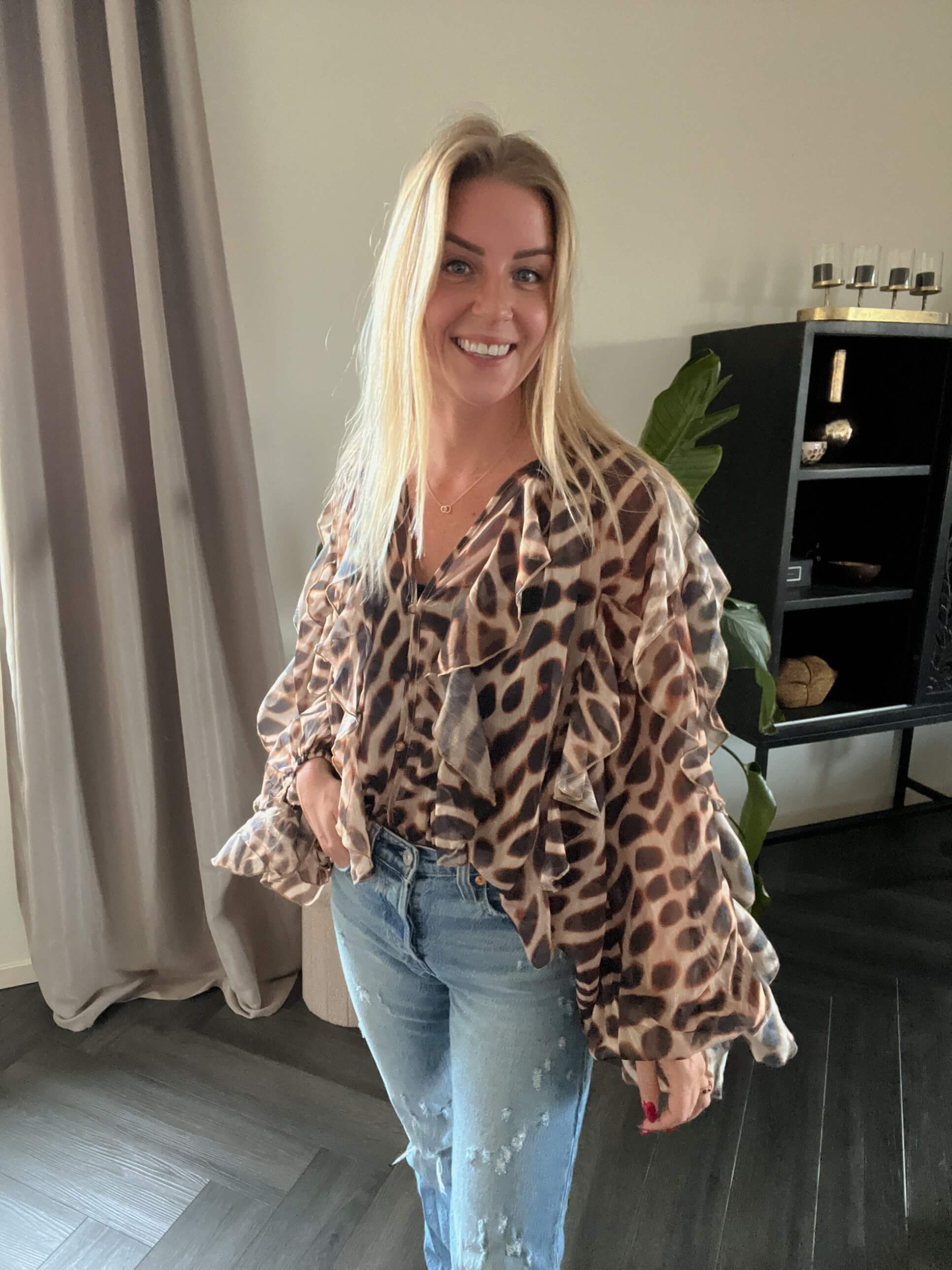 Lola Flowy Leopard Print Blouse