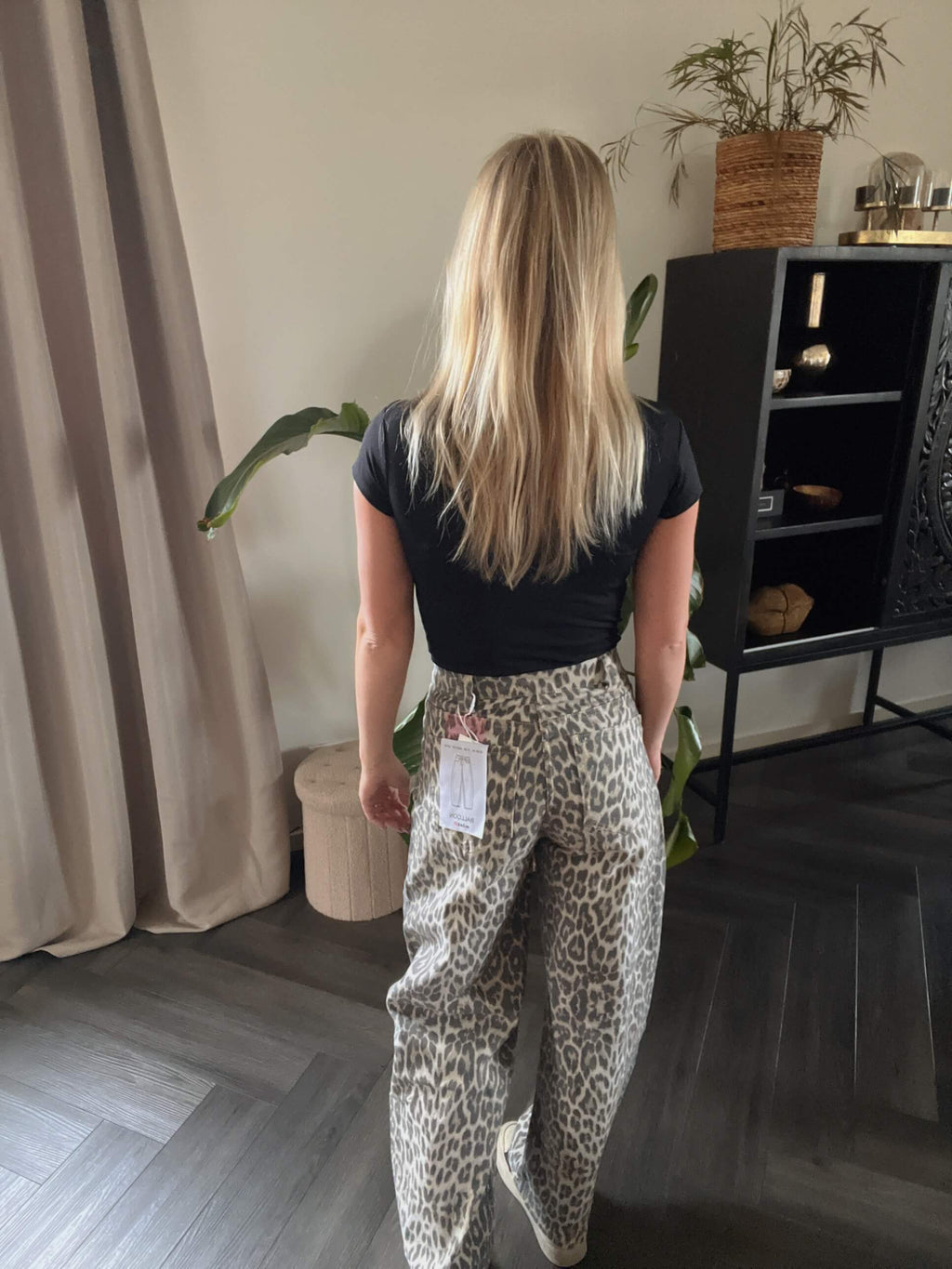 Leopard balloon jeans
