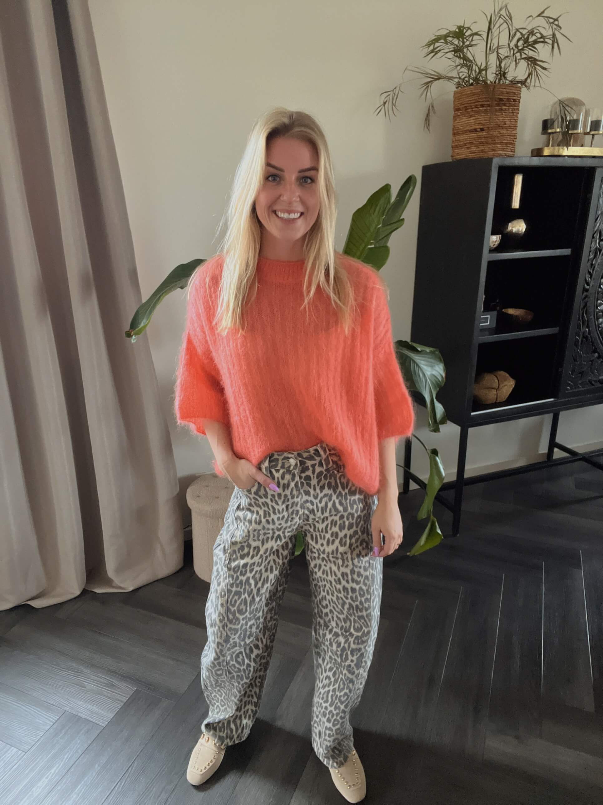 Leopard balloon jeans